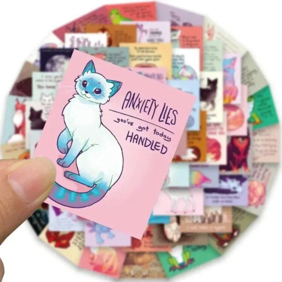 60 Multicolor positive uplifting message vinyl stickers decor laptop cup helmet - Picture 4 of 7